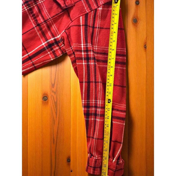 Ralph Lauren Red Plaid Flannel Half-Zip Shirt – Women’s Medium – Cozy - Picture 7 of 9